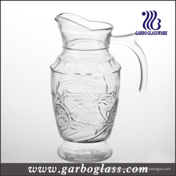 1.6L Grape Pattern Carving Glass Pitcher (GB1111QT)